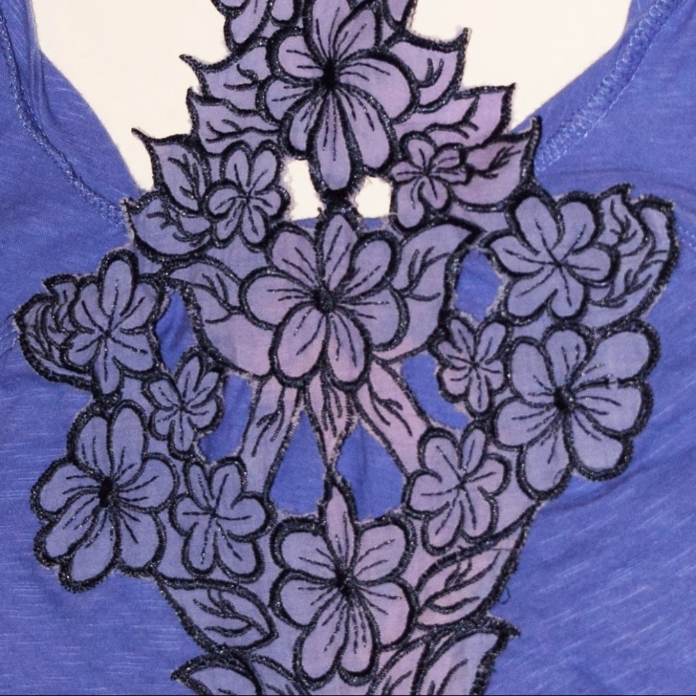 Racerback tank top with flower back